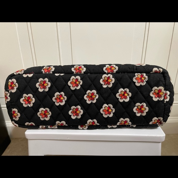 ⭐️Vera Bradley Gabby Satchel Handbag Zipper Pirouette Black - Picture 7 of 13
